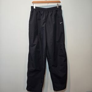 Nike Pants Wide Loose Leg Women's Large Black Track Athleisure
